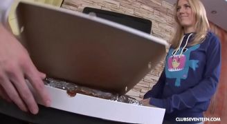 Pizza Girl Offers Extra Toppings